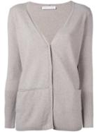 Fabiana Filippi V-neck Cardigan, Women's, Size: 42, Nude/neutrals, Silk/cashmere/merino