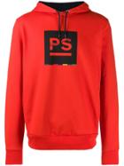 Ps Paul Smith Printed Logo Hoodie - Red