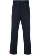 Gucci Web-trimmed Trousers - Blue