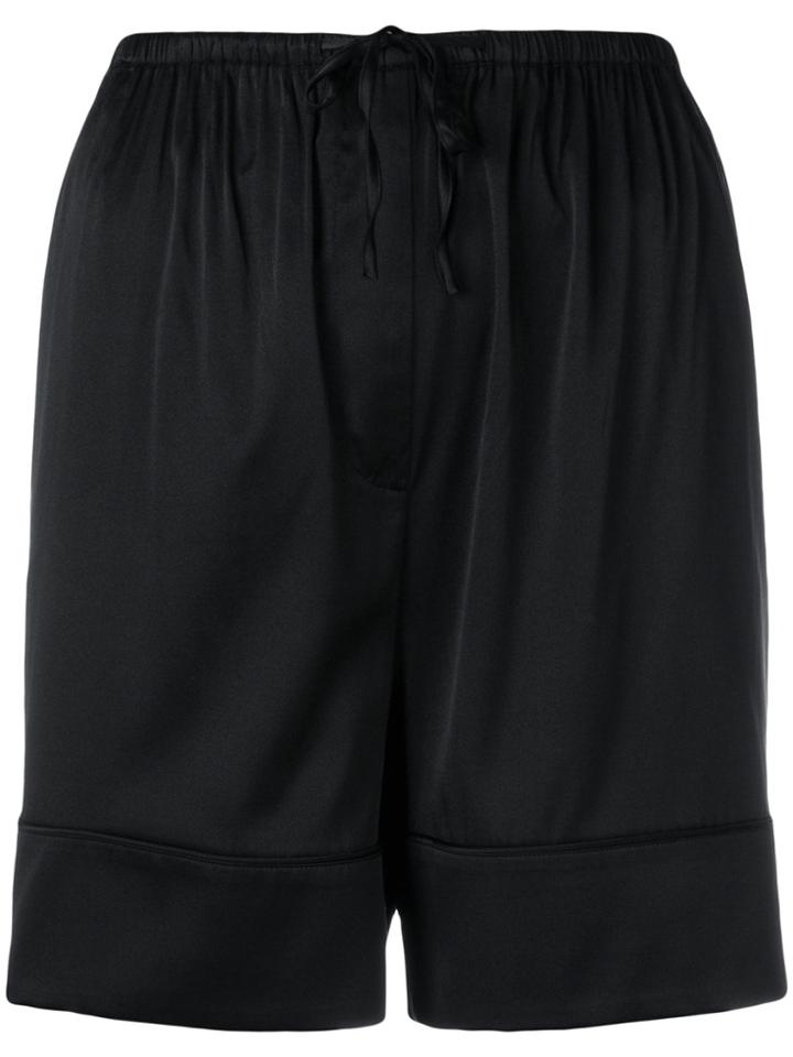 Toteme Drawstring Fitted Shorts - Black