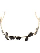 Marni Flower Headband, Women's, Black, Brass