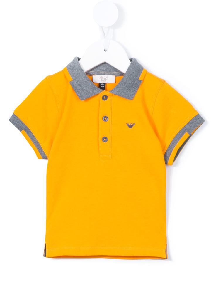 Armani Junior - Classic Polo Shirt - Kids - Cotton - 24 Mth, Yellow/orange