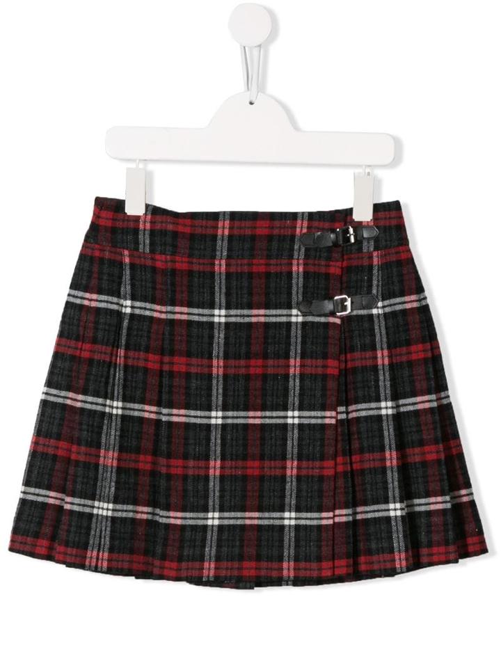 Bonpoint Teen Tartan Mini Skirt - Black