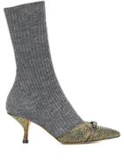 Marco De Vincenzo Ribbed Sock Boots - Grey