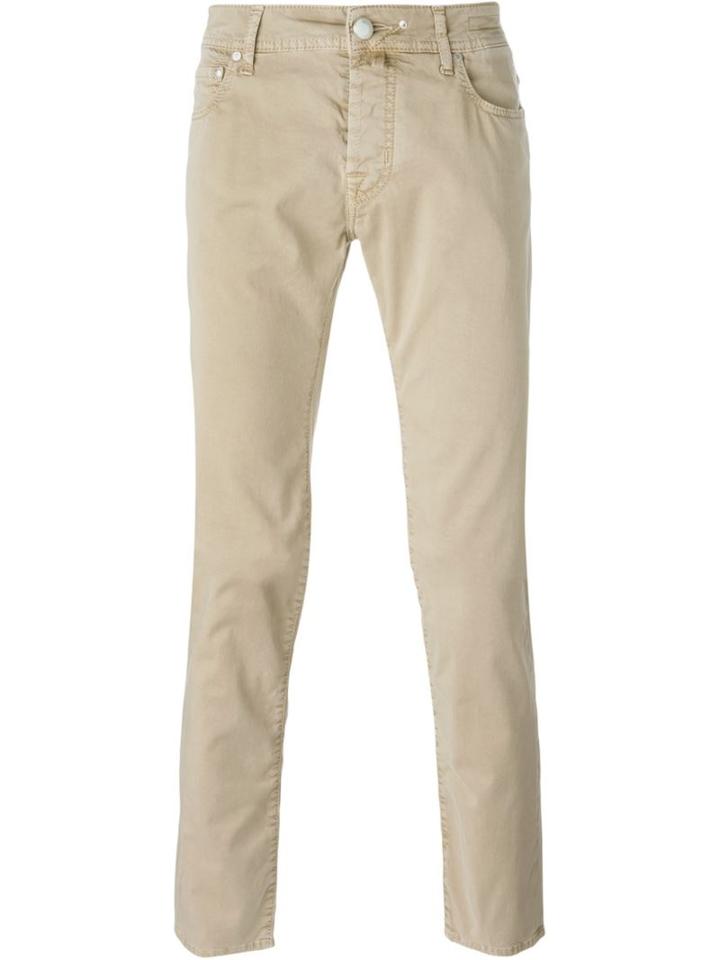 Jacob Cohen Regular Trousers, Men's, Size: 32, Nude/neutrals, Cotton/spandex/elastane