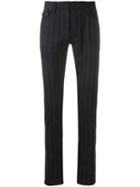 John Varvatos Striped Straight Leg Trousers - Blue