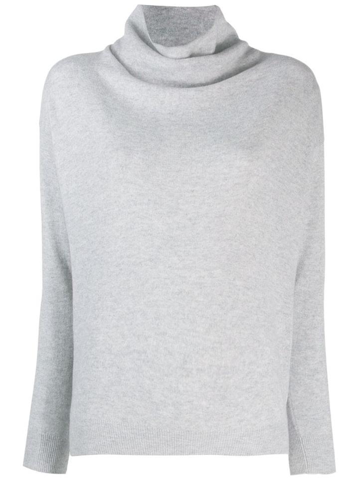 Agnona Cowl Neck Jumper - Grey