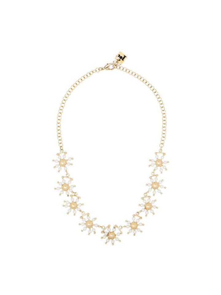 Rosantica Pearl Daisy Necklace - Gold