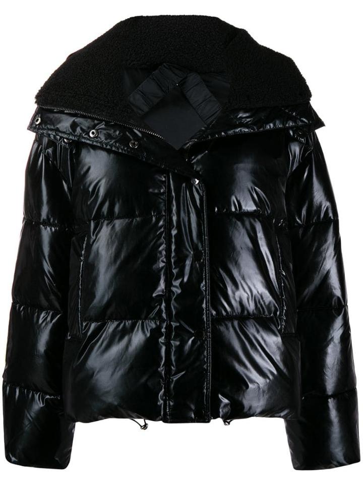 P.a.r.o.s.h. High-shine Puffer Coat - Black