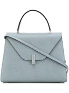 Valextra - Foldover Medium Tote - Women - Calf Leather - One Size, Blue, Calf Leather