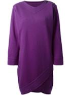 Yves Saint Laurent Vintage Oversized Shift Dress, Women's, Size: 38, Pink/purple, Polyester/wool