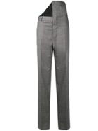 Y / Project Asymmetric Waist Checked Trousers - Grey