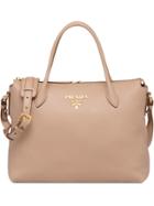 Prada Classic Logo Tote - Neutrals