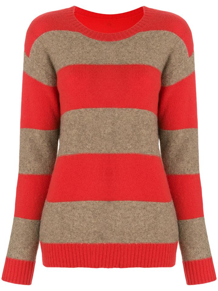 Sottomettimi Striped Round-neck Sweater - Red