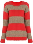 Sottomettimi Striped Round-neck Sweater - Red