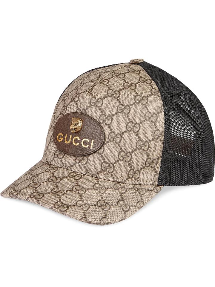Gucci Gg Supreme Baseball Hat - Nude & Neutrals