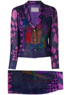 Versace Vintage Picasso Printed Skirt Suit - Multicolour