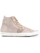 Philippe Model Glittery Effect Hi-tops - Nude & Neutrals