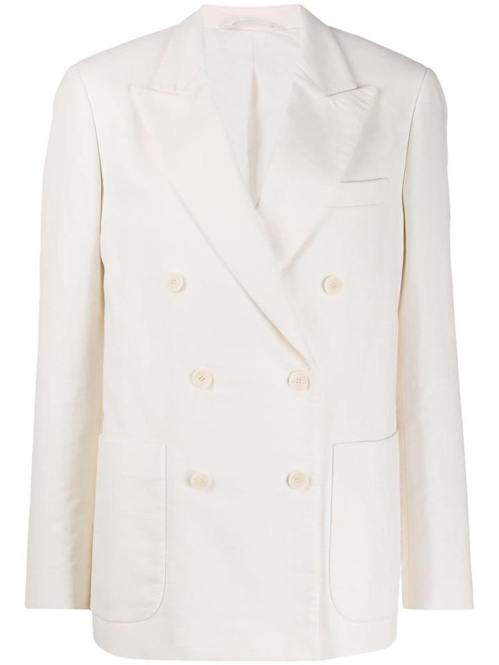 Maison Flaneur Double Breasted Blazer - White