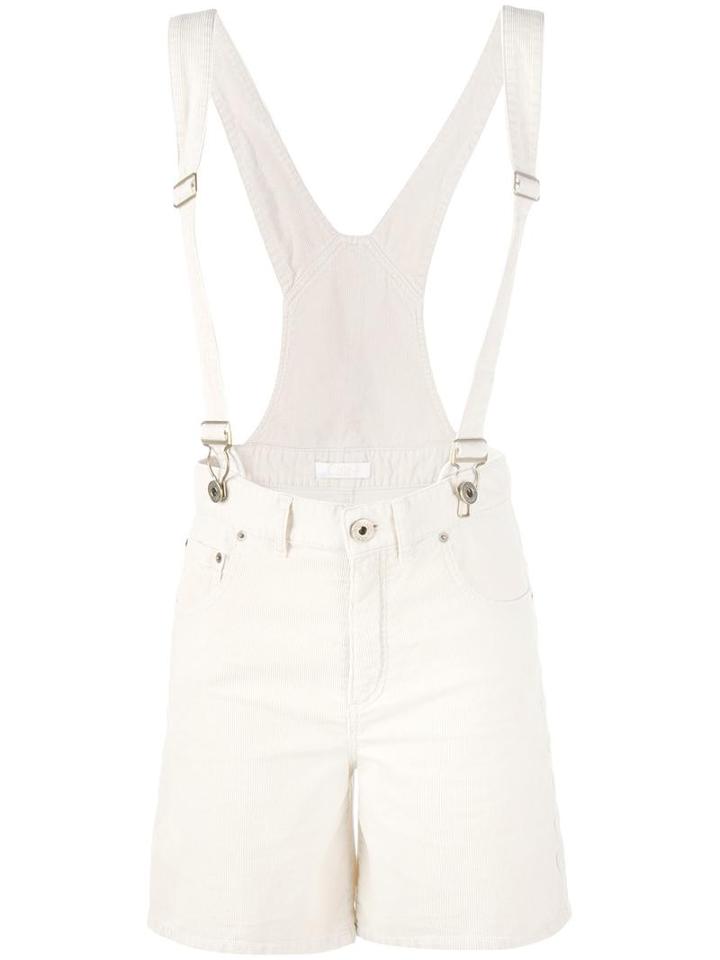 Chloé Corduroy Short Dungarees, Women's, Size: 34, Nude/neutrals, Cotton/polyester