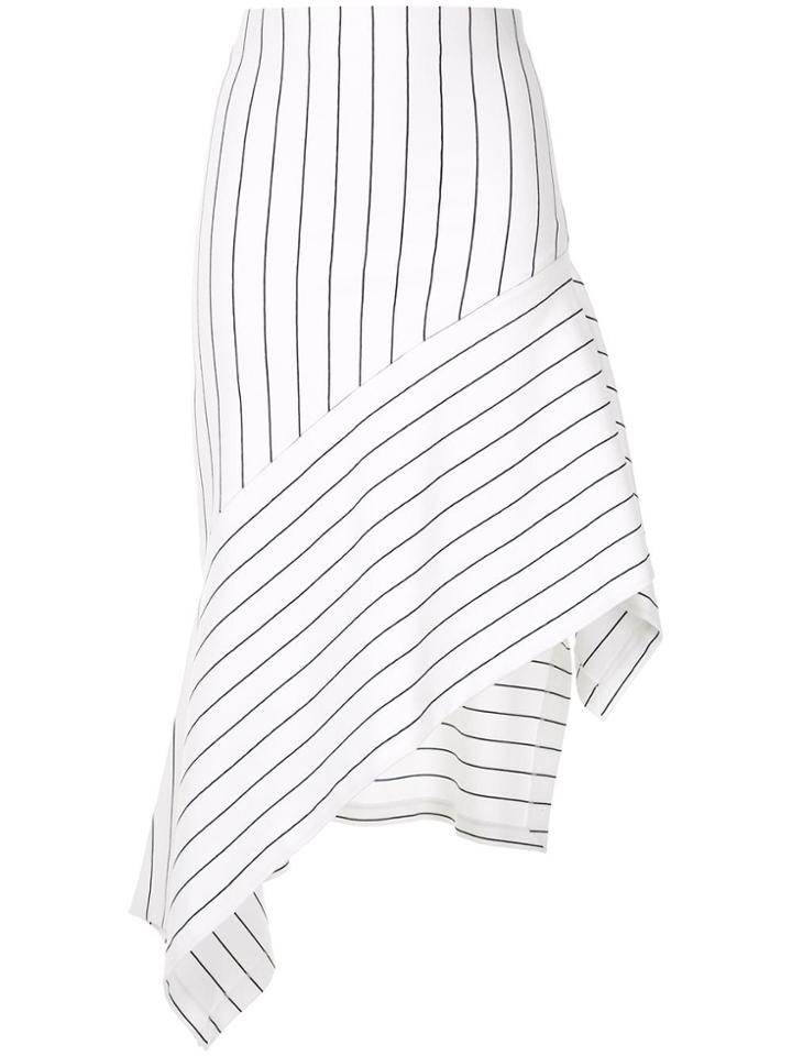 Rosetta Getty Asymmetrical Midi Skirt - White