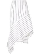 Rosetta Getty Asymmetrical Midi Skirt - White