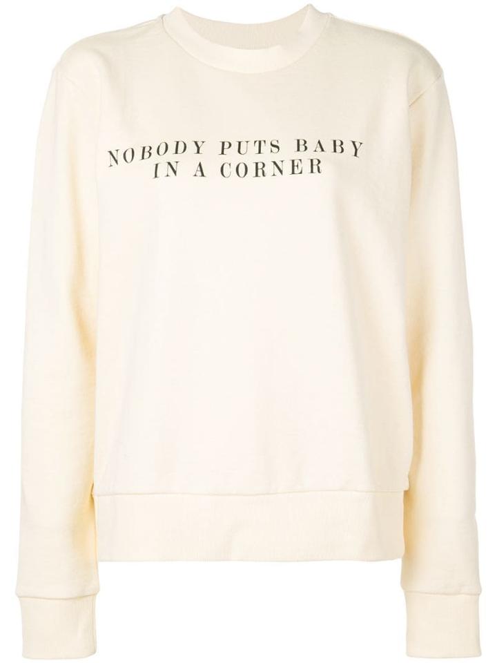 Designers Remix Script Print Jumper - Yellow