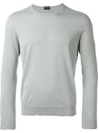 Drumohr Crew Neck Jumper, Men's, Size: 46, Grey, Cotton