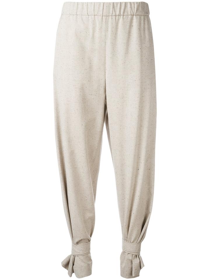 Nehera - Tapered Trousers - Women - Cotton - 36, Women's, Nude/neutrals, Cotton