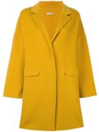 P.a.r.o.s.h. Single Breasted Coat, Women's, Size: Medium, Yellow/orange, Wool/polyester