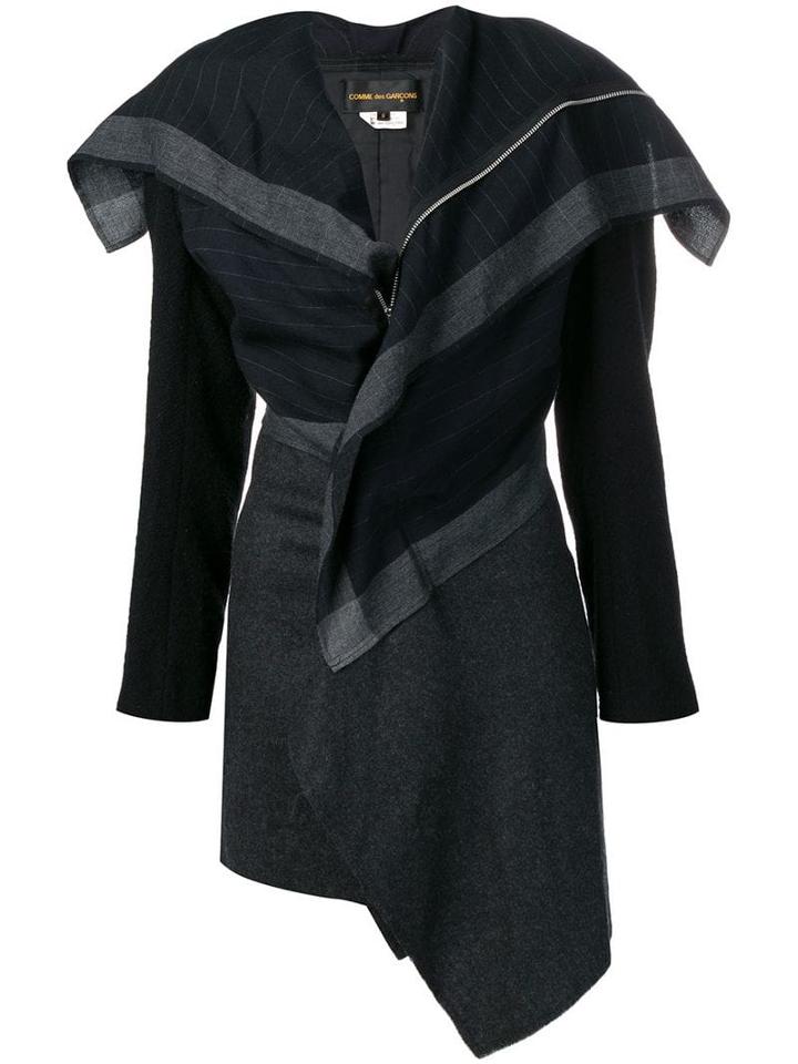 Comme Des Garçons Pre-owned 2000's Stripe Coat - Blue