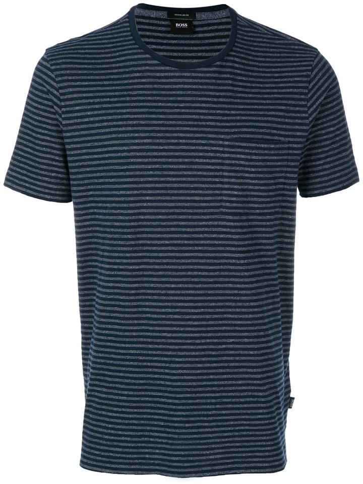 Boss Hugo Boss - Striped T-shirt - Men - Cotton/polyester - Xxl, Blue, Cotton/polyester