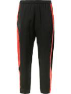 Ilaria Nistri - Contrast Side Stripe Cropped Trousers - Women - Polyester/viscose - 42, Black, Polyester/viscose