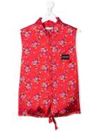 Calvin Klein Kids Sleeveless Printed Shirt - Red