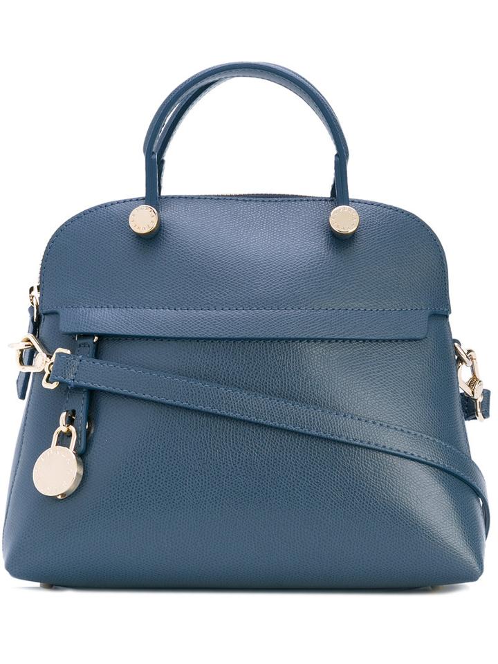 Furla - Piper Tote - Women - Calf Leather - One Size, Blue, Calf Leather