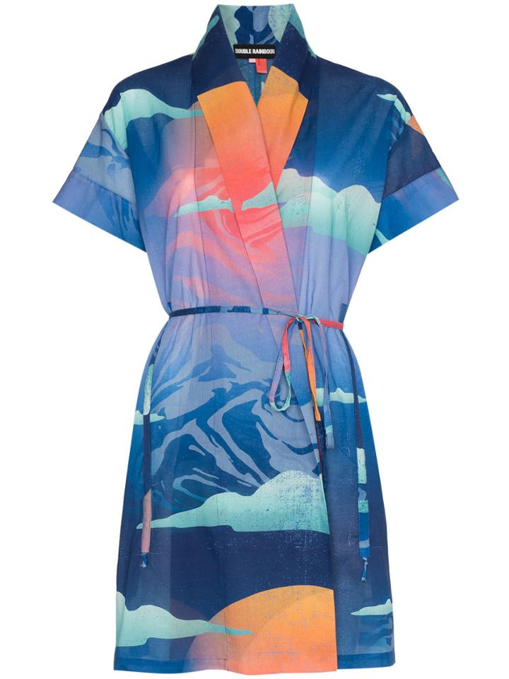 Double Rainbouu Wet Dream Kimono - Blue