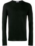 Cenere Gb Textured Slim Fit Sweater - Black