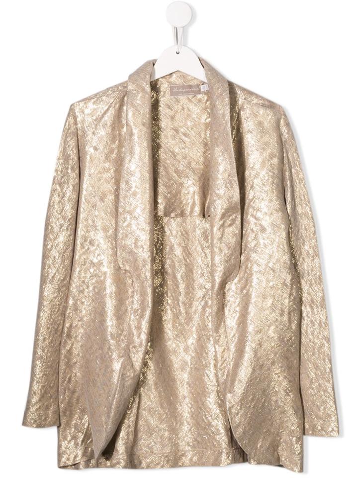 La Stupenderia Metallic Blazer - Gold