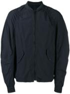 Kolor Ribbed Neck Bomber Jacket, Men's, Size: 3, Blue, Polyester