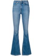 Rag & Bone High Waisted Flared Jeans - Blue