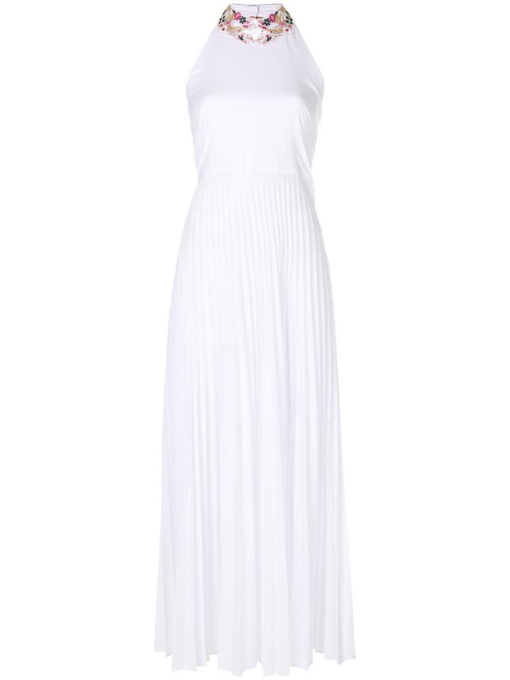 Vivetta Embellished Pleated Dress - White