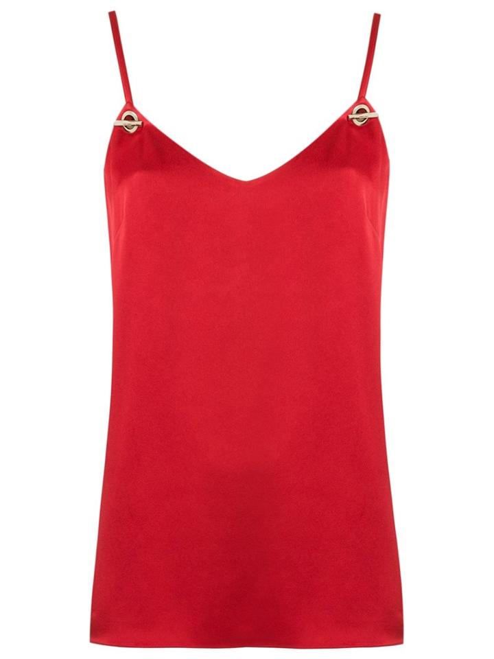 Tufi Duek Spaghetti Strap Blouse, Women's, Size: 44, Red, Acetate/viscose