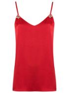 Tufi Duek Spaghetti Strap Blouse, Women's, Size: 44, Red, Acetate/viscose