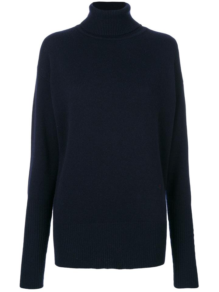 Victoria Beckham Oversized Roll Neck Jumper - Blue