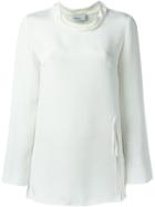 3.1 Phillip Lim Cowl Neck Blouse, Women's, Size: 6, White, Silk