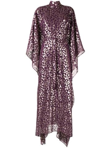 Taller Marmo Foil-print Kaftan Dress - Purple