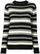 The Elder Statesman - Stripe Long Sleeve Jumper - Women - Cashmere - L, Black, Cashmere
