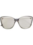 Bottega Veneta Eyewear Oversized Cat Eye Sunglasses - Grey