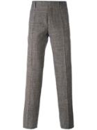 Maison Margiela Slim Fit Tailored Trousers, Men's, Size: 48, Brown, Silk/linen/flax/viscose/wool