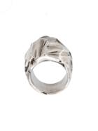 Lost & Found Rooms Chisel Effect Ring, Men's, Size: 64, Metallic